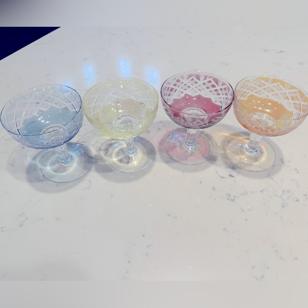 Vintage coupe glasses
